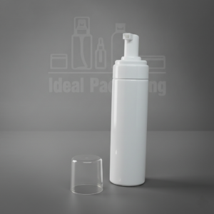 Flacon mouseur 200 ml - blanc avec pompe blanc