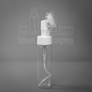 Flacon mouseur 200 ml - transparent avec pompe brosse
