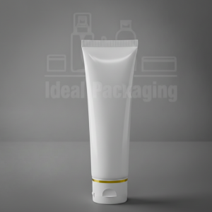 Tube blanc 100 ml avec bague dore