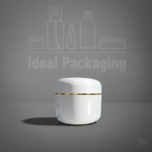 Pot -  100 gr - blanc avec Bague doré