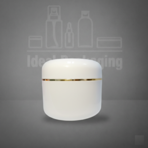 Pot -  250 gr - blanc avec Bague doré