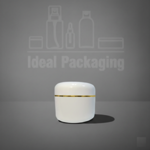 Pot -  50 gr - blanc avec Bague doré