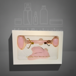 Set massage facial rose  (rouleau de jade + pierre de jade)