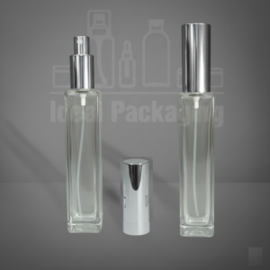 Parfum rectangle avec filtage 50 ml argent