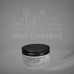 Pot pet 100 gr avec couvercle aluminium noir