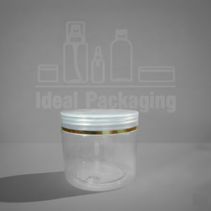 Pot pet 150 gr avec couvercle bagué en doré