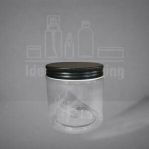Pot pet 200 gr avec couvercle aluminium noir