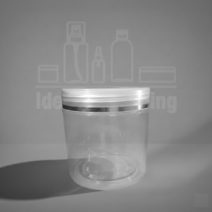 Pot pet 200 gr avec couvercle bagué en argent