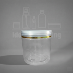 Pot pet 200 gr avec couvercle bagué en doré