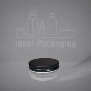 Pot pet 50 gr large avec couvercle aluminium noir