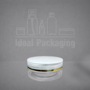 Pot pet 50 gr large avec couvercle bagué en doré