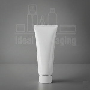 Tube  blanc 50 ml avec bague argent